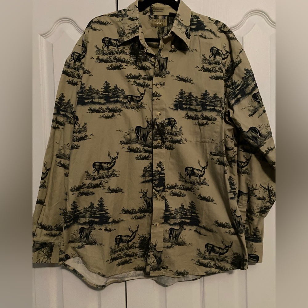 Men's Wrinkle free Outdoor Print Shirt